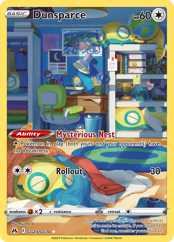 Crown Zenith Galarian Gallery Dunsparce #GG23/70